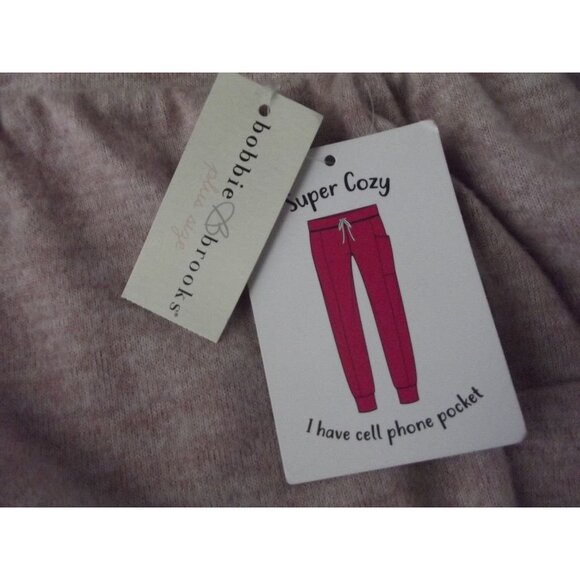 Bobbie Brooks Pants Womens 3X Jogger Pink heather High Rise cozy knit sweatpants - Picture 5 of 14
